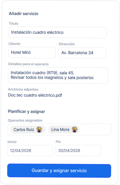 Labory App Planificar Avisos Tecnicos Instalacion Obra